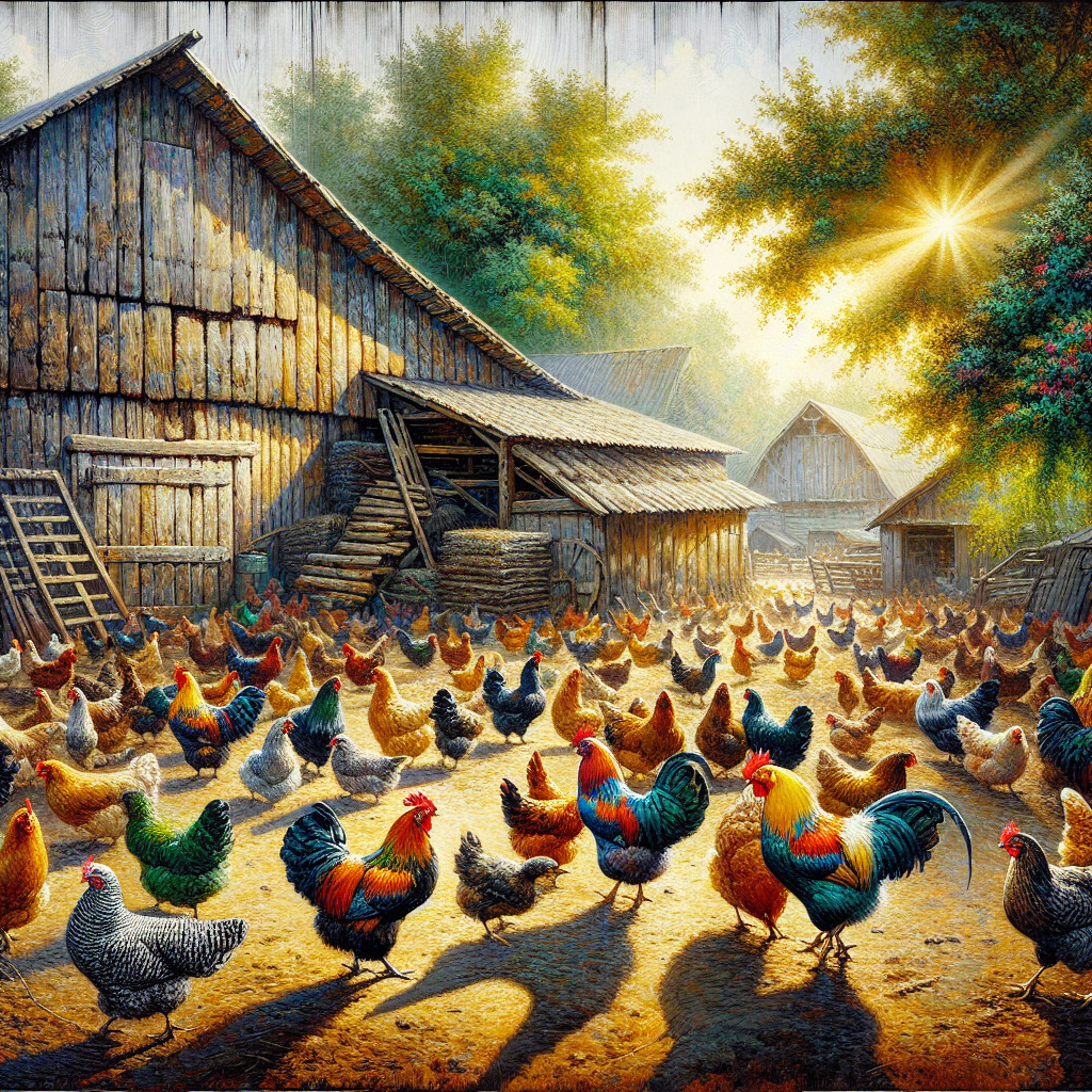 Farm with chickens